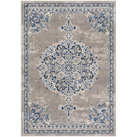 Safavieh 11 x 15 ft. Brentwood Power Loomed Rectangle Area Rug Light Grey & Blue BNT867G-1115